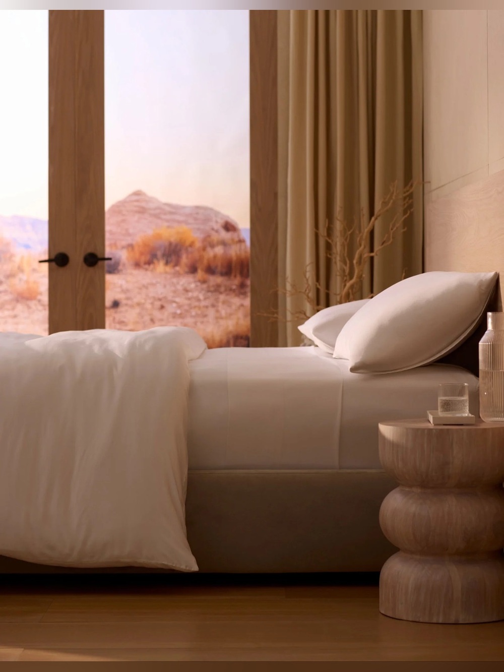 New Cozy Earth Bamboo Sheet Set 4-piece CalKing MSRP $338 - White